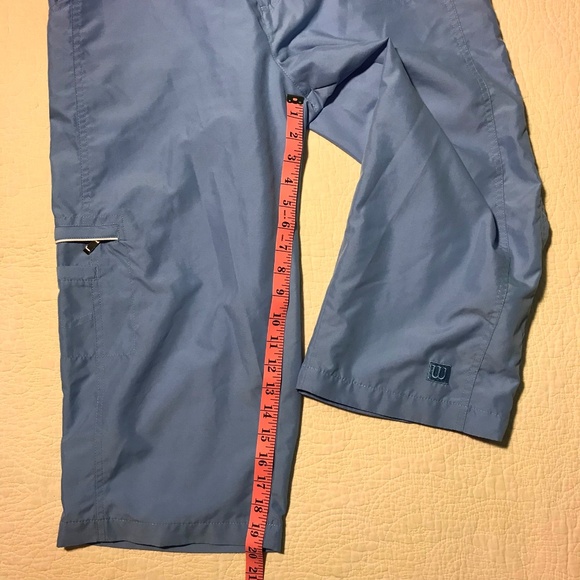 Wilson Womens Capri Pants Lt Blue Mesh Lined L - Picture 6 of 6